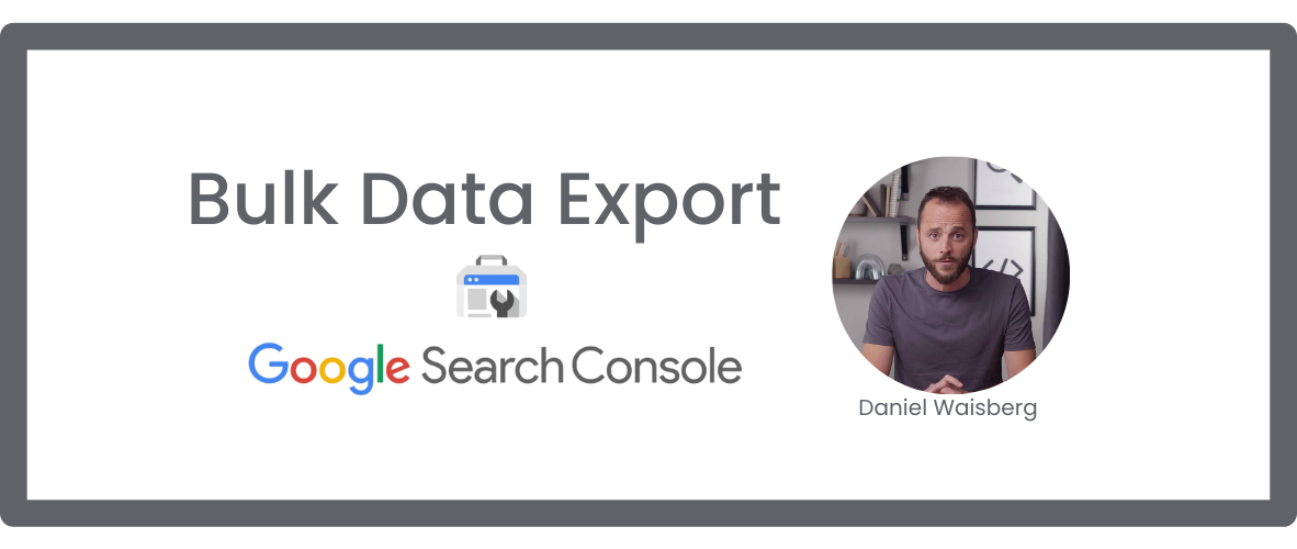 Exporting data in bulk from Search Console, Google's guide