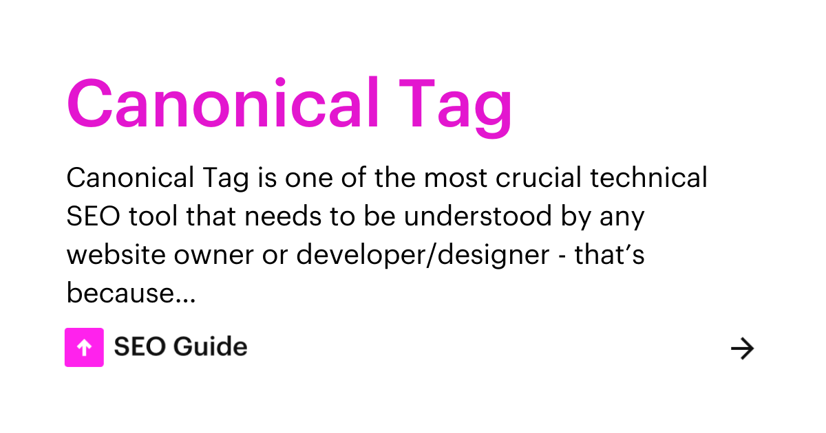 Canonical Tag - Finsweet Webflow SEO Guide