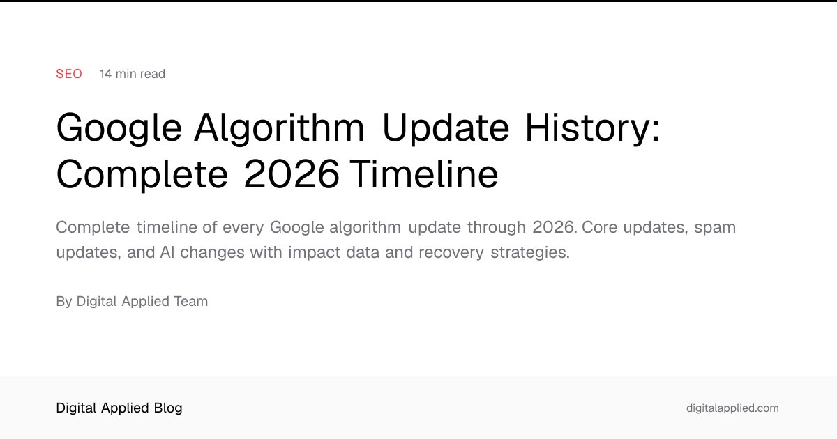 Google Algorithm Update History: Complete 2026 Timeline