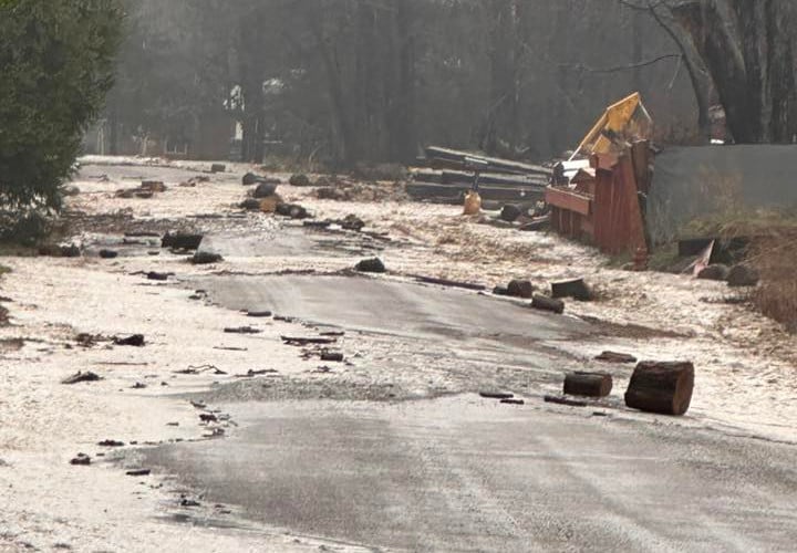 Road debris and hail in the Finger Lakes region