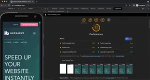 google lighthouse performance screen
