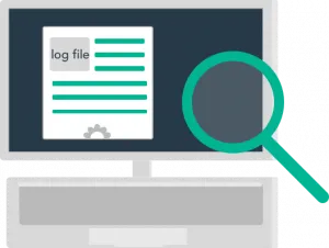 log file analysis vector art